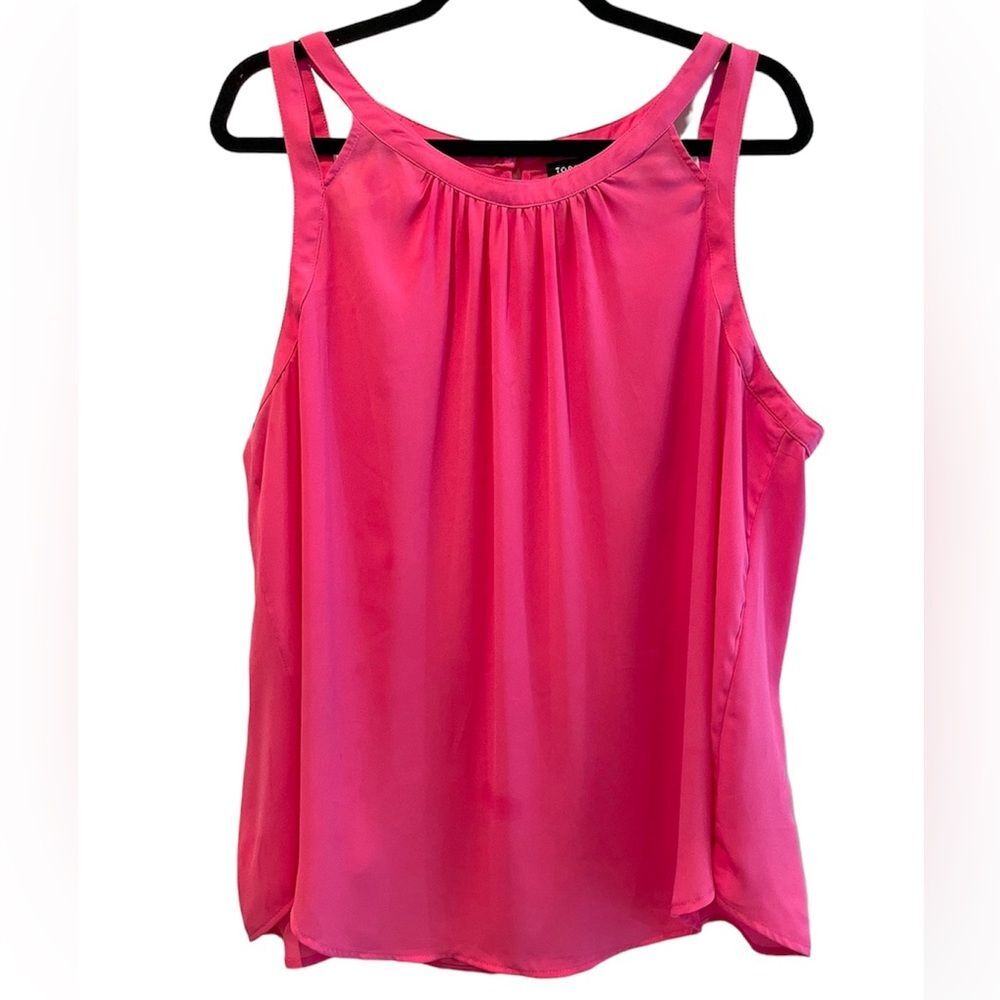 Torrid V-Neck Georgette Sleeveless‎ Chiffon Tank Pink Torrid Size 1 (14/16)